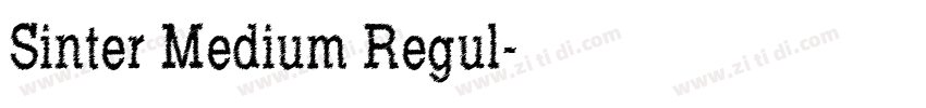 Sinter Medium Regul字体转换